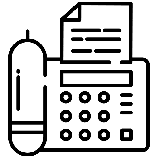 Fax messages fax tools and utensils icon