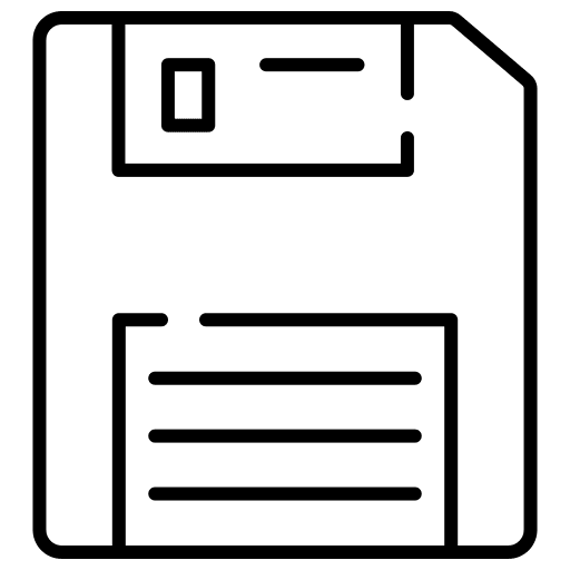 Floppy technology save file diskette icon