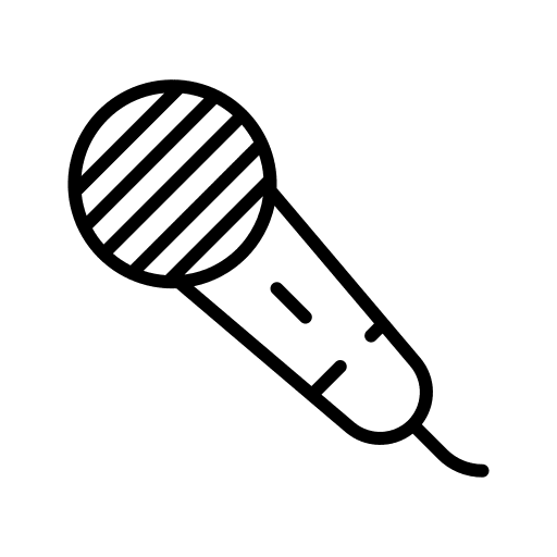 Microphone electronics karaoke speaker icon