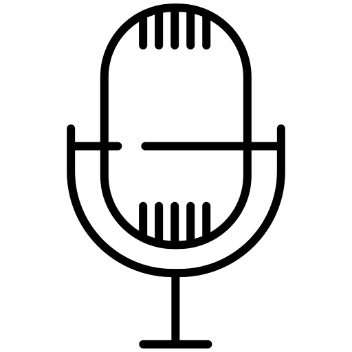 Microphone technology voice recording song icon