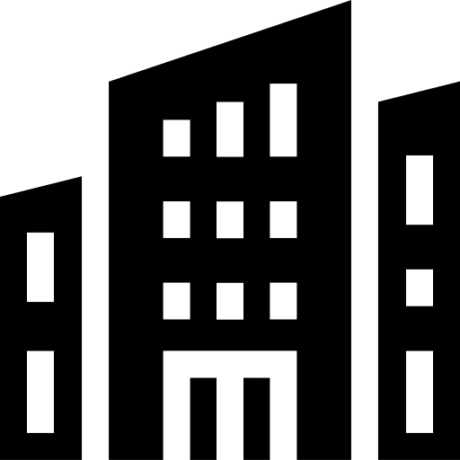 Building architecture and city town commercial building icon