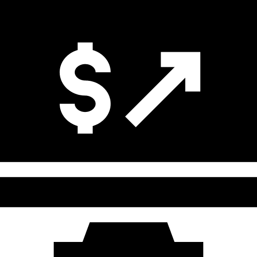 Finance monitor finance business and finance icon