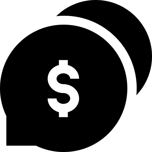 Speech bubble talk speech bubble money icon