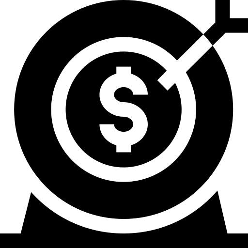 Target coin target shooting icon