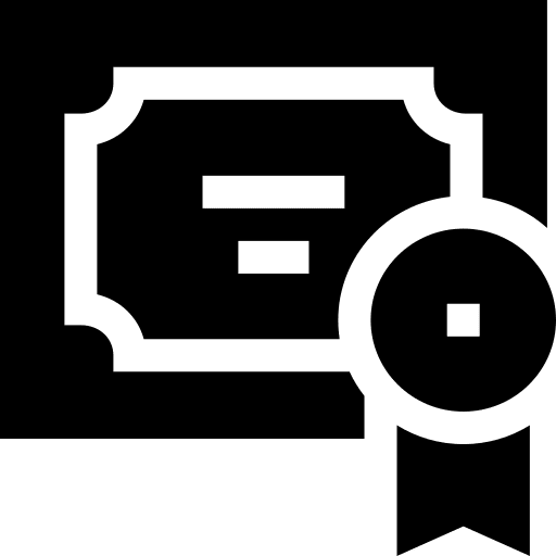 Certificate diploma patent degree icon