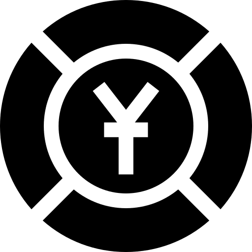 Chinese yuan coins currency business and finance icon