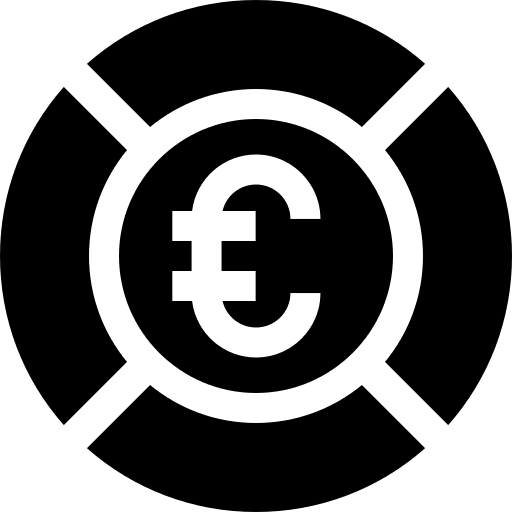 Euro bank cash currency icon