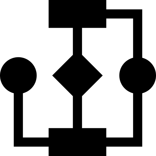 Flow chart business and finance operating model flow chart icon