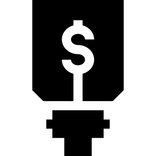 Idea business and finance light bulb technology icon