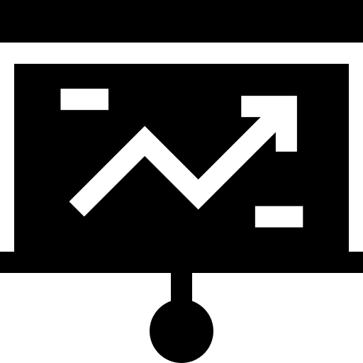 Presentation graphic stats business and finance icon