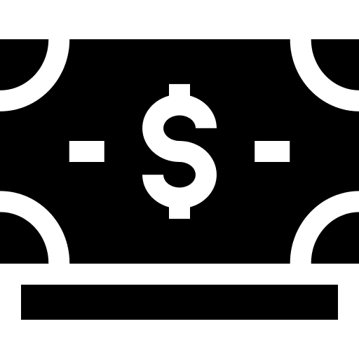 Banknote cash dollar money icon