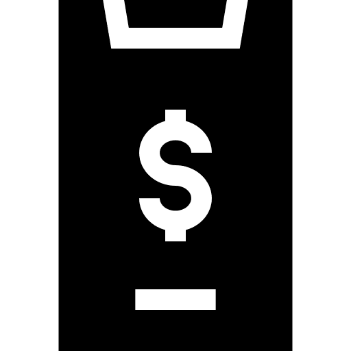 Smartphone business and finance dollar money transfer icon