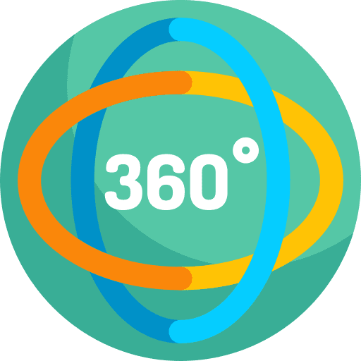 360 degree electronics panoramic view 360 view icon