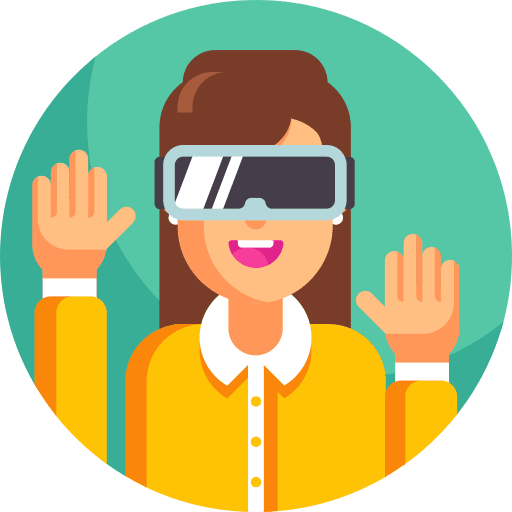 Augmented reality technology avatar vr glasses icon