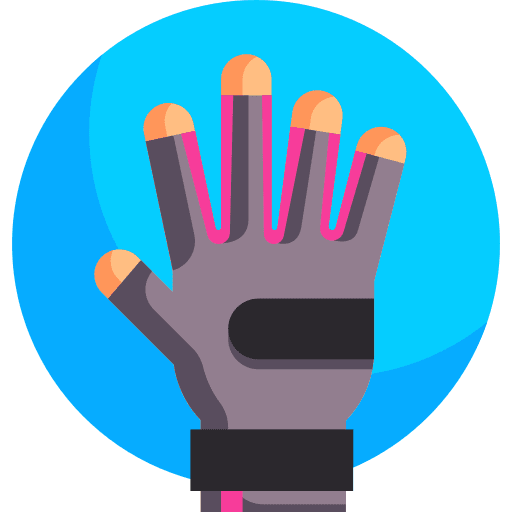Virtual reality digital virtual reality gloves icon