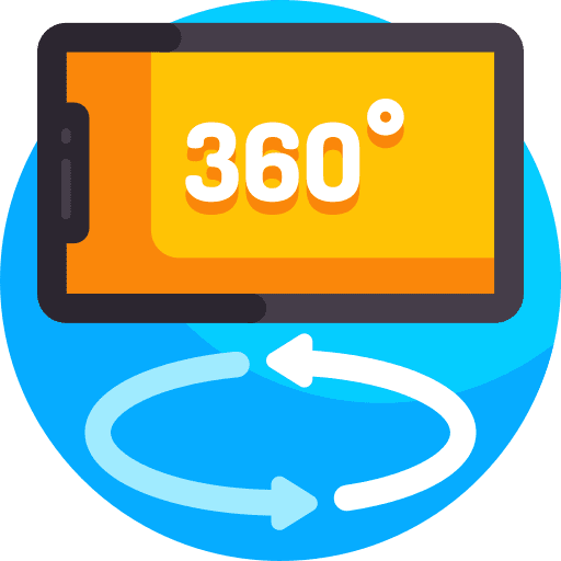 360 degree panoramic view technology electronics icon