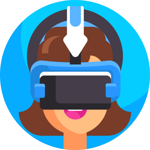 Headset ar glasses virtual reality avatar icon