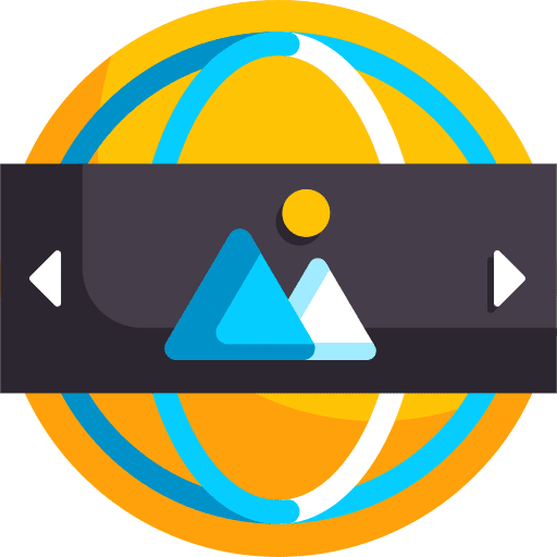 Picture 360 degree panorama visual icon