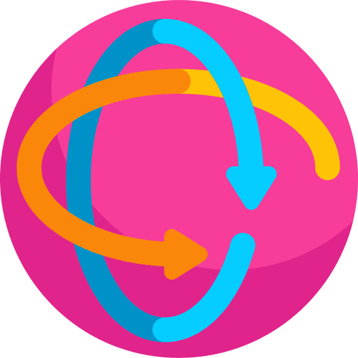 Virtual reality technology 360 degrees electronics icon