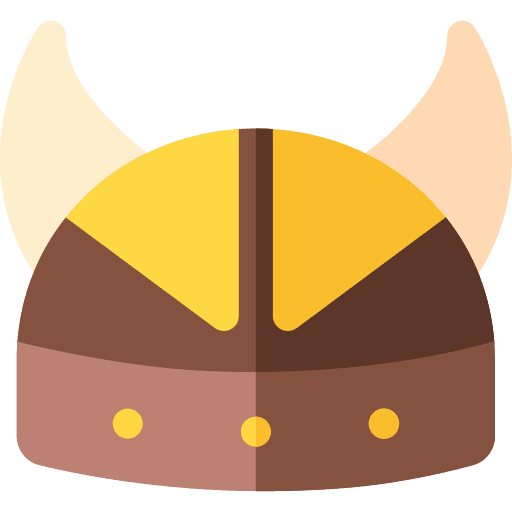 Helmet protection horns helmet icon