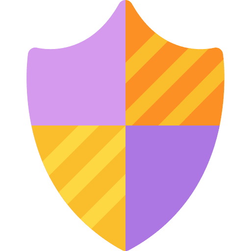 Shield defense weapon protection icon