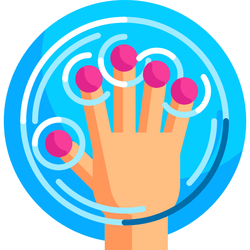 Touch technology virtual reality interactivity icon