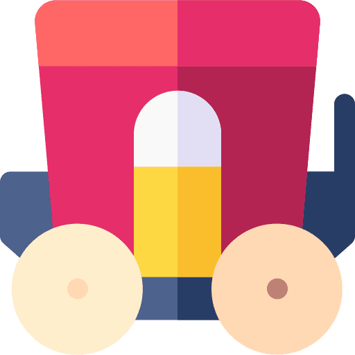 Coach transportation transport chariot icon