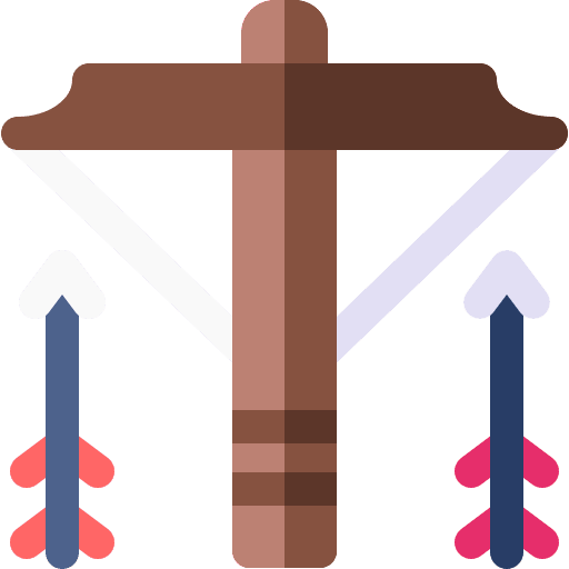 Crossbow archery weapon medieval icon