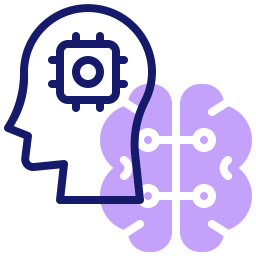Artificial intelligence machine learning computer ai icon