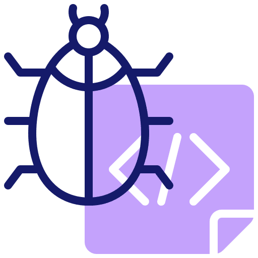 Bug file seo and web web programming icon