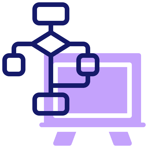 Flowchart board presentation flowchart icon