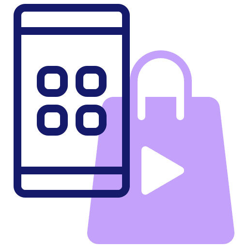 Mobile electronic mobile bag icon