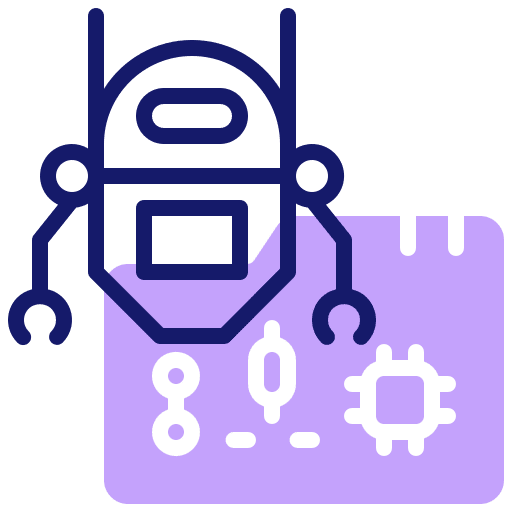 Robot electronics artificial intelligence automation icon
