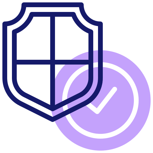 Security check shield security icon