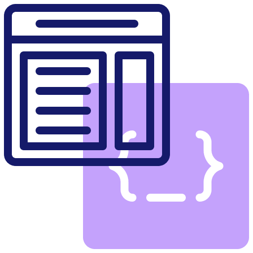 Website seo and web programming web icon