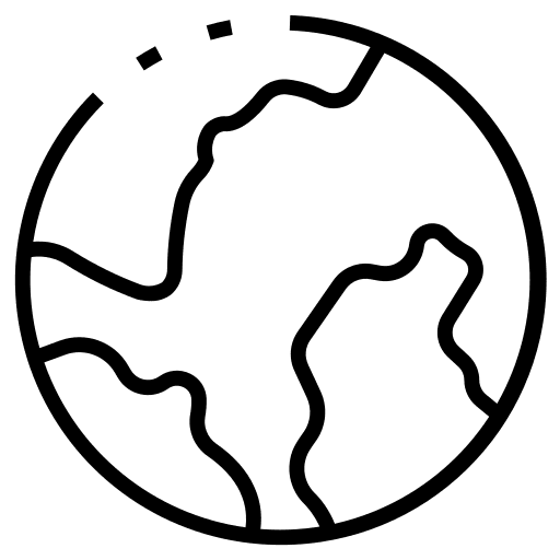 Earth world planet globe icon