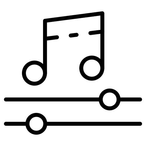 Musical note music player quaver musical note icon