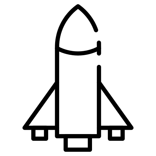 Space ship space ship transport rocket icon