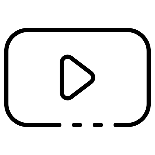 Video player youtube play button video player icon