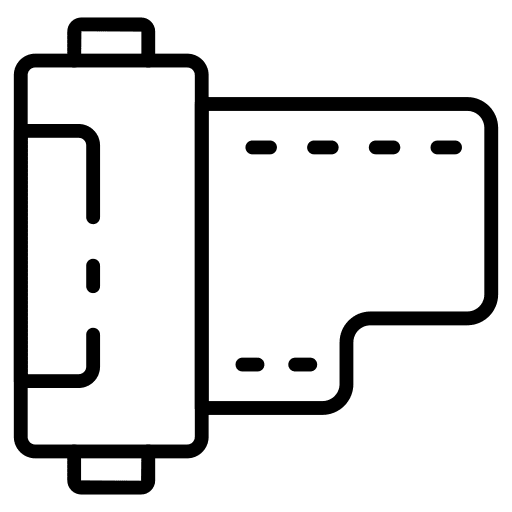 Film roll photography entertainment photo camera icon