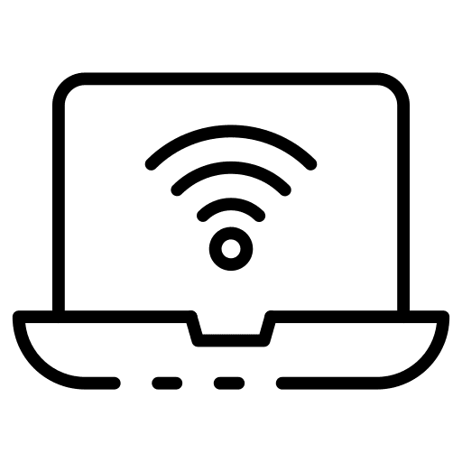 Laptop screen laptop screen internet communications icon