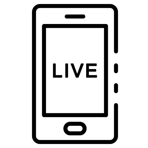 Mobile phone mobile phone live streaming smartphone icon