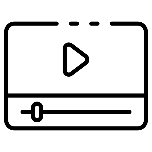 Video player streaming film video player icon