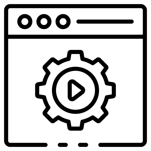 Web browser browser play button setting icon