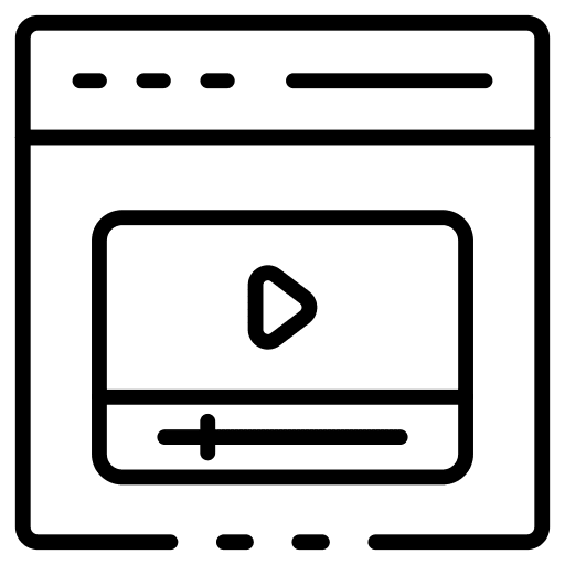 Web browser online play film icon