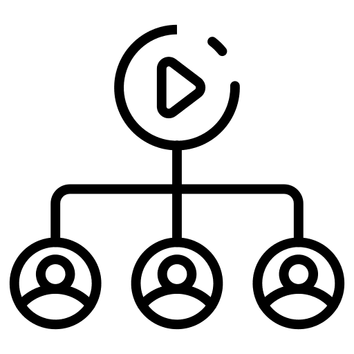 Play button electronics networking entertainment icon