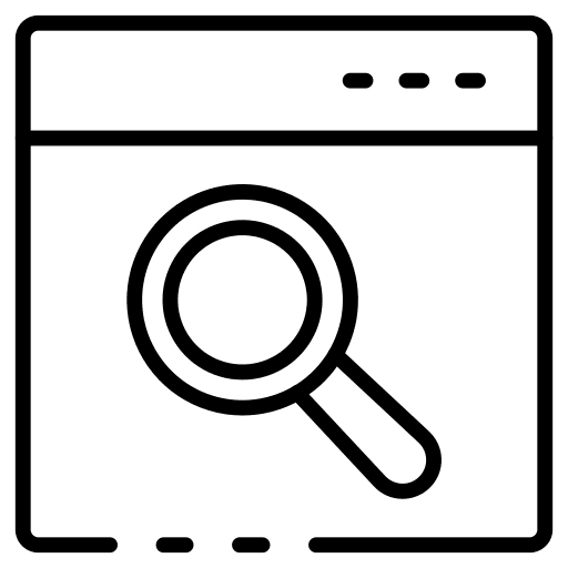 Search seo and web internet magnifying glass icon