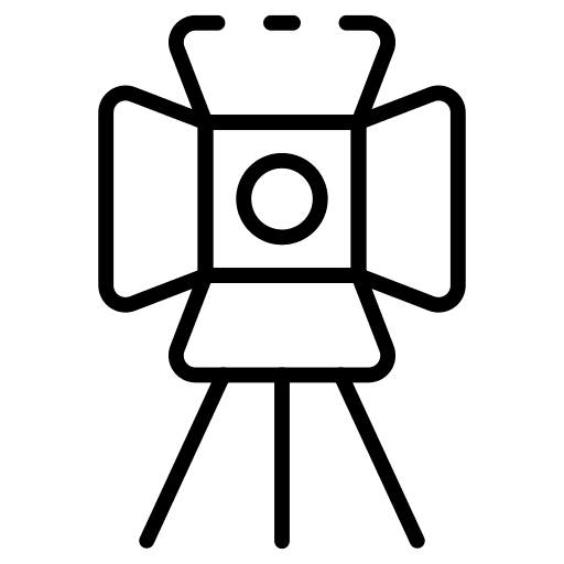 Spotlight illumination light electronics icon