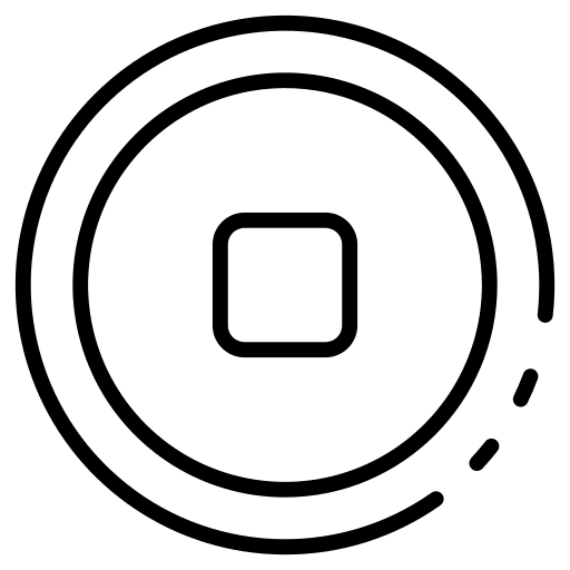 Stop button interface music and multimedia stop button icon