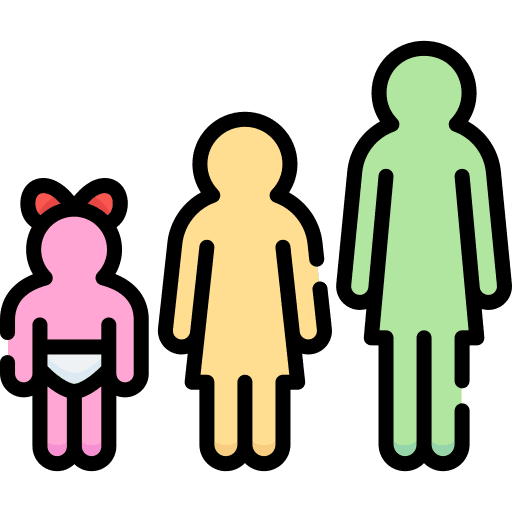 Age group evolution age group market research icon